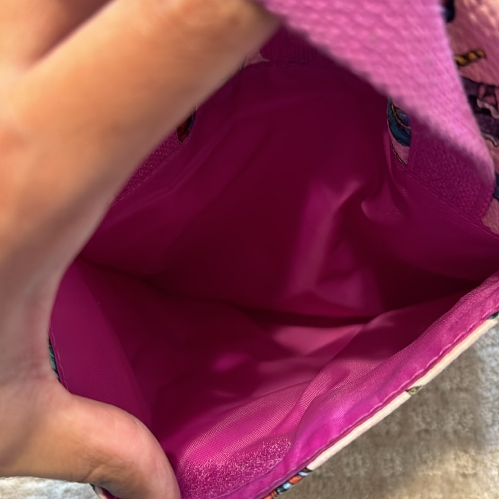 Disney Princess High Heel Print Crossbody Bag Pink Mini Tote Purse Adjustable - Picture 7 of 10